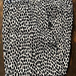 Talbots Black and White Cropped Pants